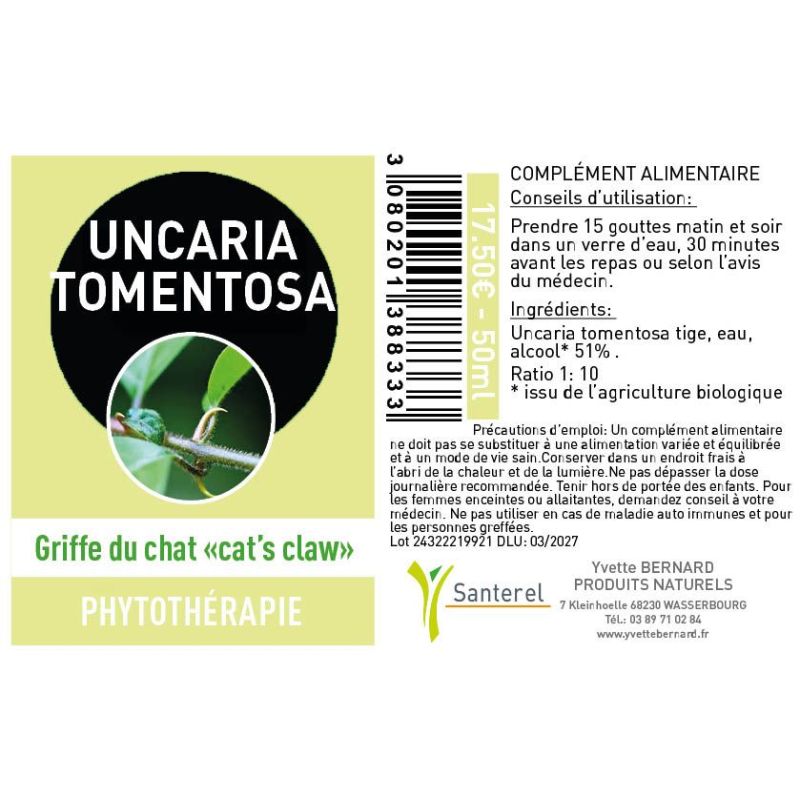 UNACARIA TOMENTOSA griffe du chat| Bienfaits  | Au meilleur prix