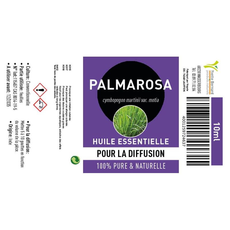 Huile essentielle de PALMAROSA| Bienfaits | Au meilleur prix