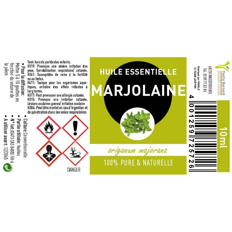 Huile essentielle de MARJOLAINE| Bienfaits| Au meilleur prix
