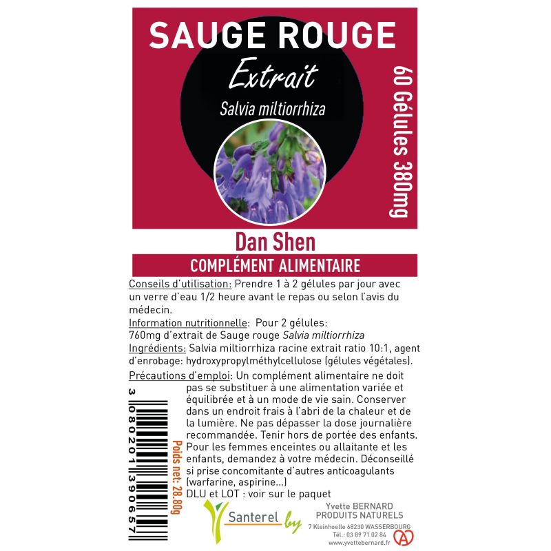 DAN SHEN Sauge rouge | Bienfaits et utilisation | Au meilleur prix