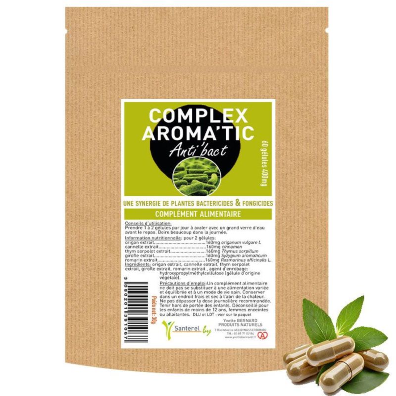 COMPLEX AROMA'TIC ANTI'BACT  60 gélules 400MG - SANTEREL