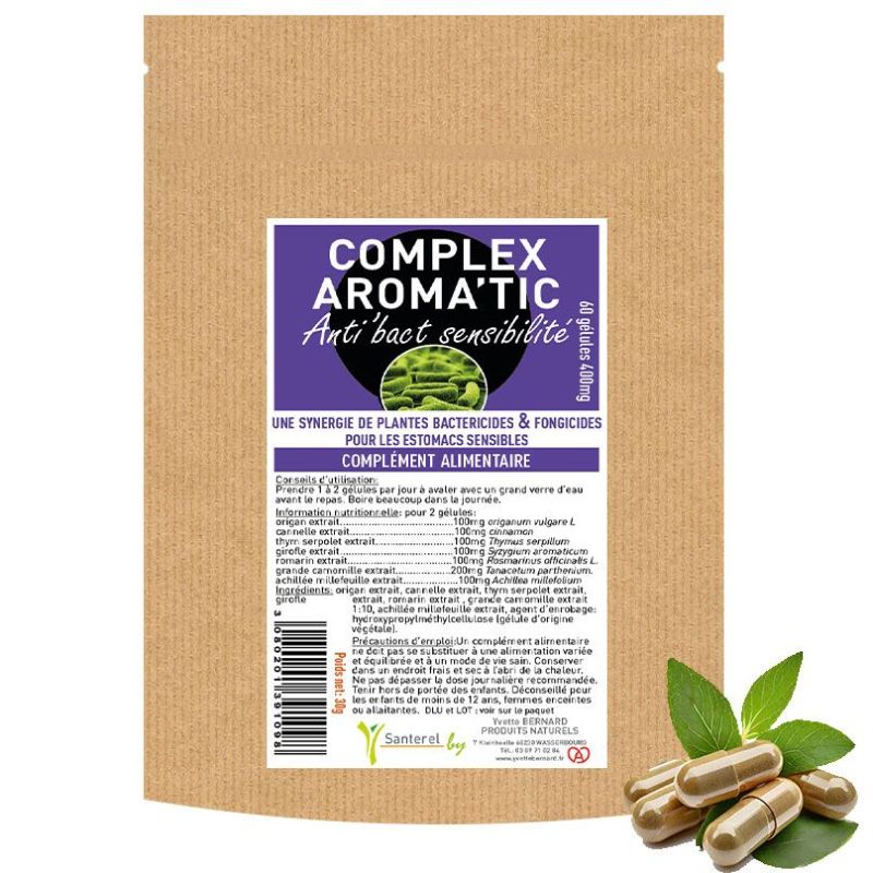 COMPLEX AROMA'TIC ANTI'bact SENSIBILITE 60 gélules 400MG - SANTEREL