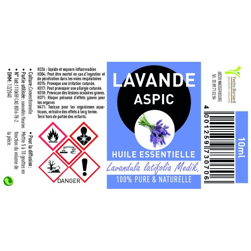 Huile essentielle LAVANDE ASPIC | Une gamme de qualité au meilleur pric