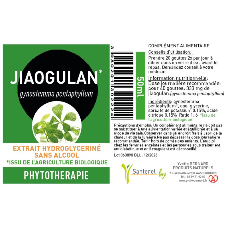Jiaogulan 50ml | Format Découverte | Macération Bio | Santerel