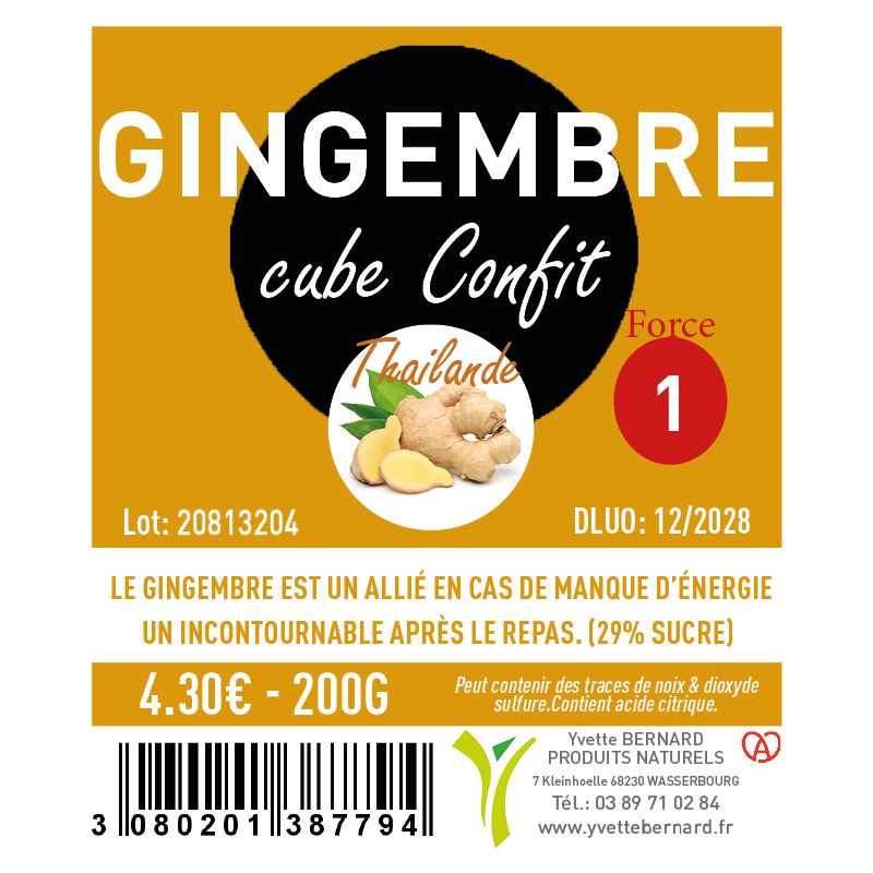 Gingembre confit | Bienfaits | Au meilleur prix