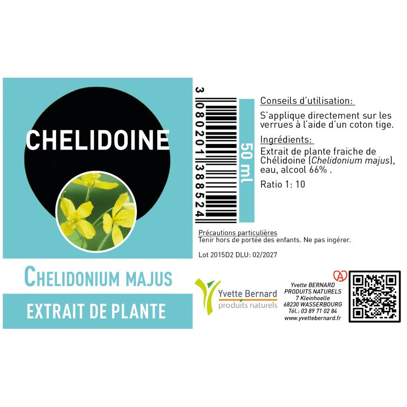 CHELIDOINE Extrait bio| Bienfaits et utilisation | Au meilleur prix