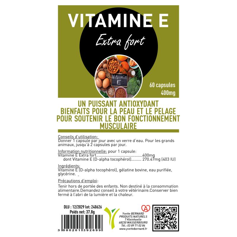 Vitamine E Extra fort | Bienfaits et utilisation | Au meilleur prix