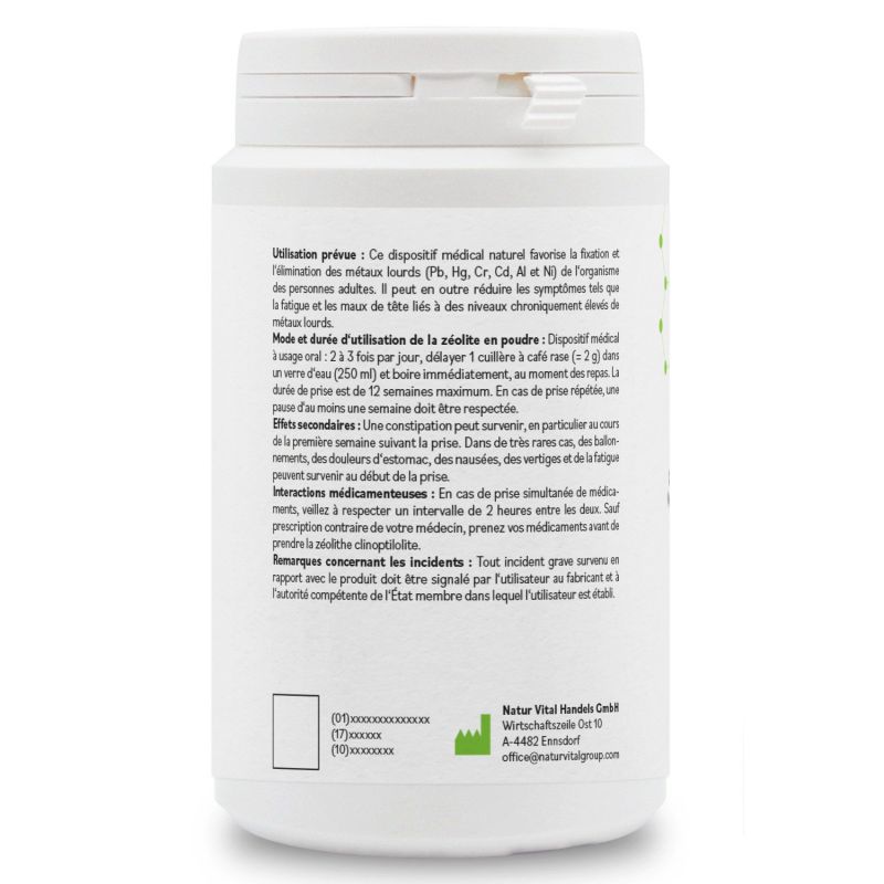 Zéolite Clinoptilolite 200g | Roche Volcanique Ultra-Fine