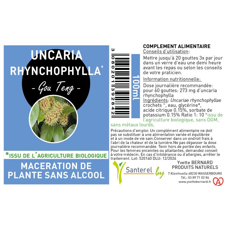 UNCARIA RHYNCHOPHYLLA  | Bienfaits et utilisation | Au meilleur prix