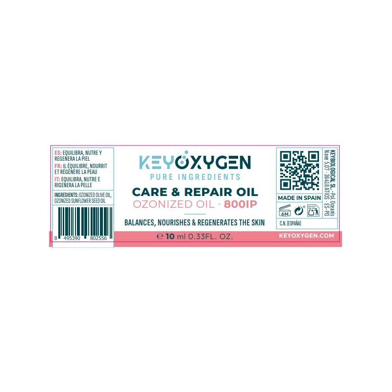 Keyoxygen® Care & Repair 800 PV 10ml - HUILE OZONEE SOIN & REPARATRICE