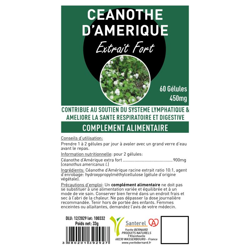 CEANOTHE D'AMERIQUE Extrait | Bienfaits et utilisation | Au meilleur prix