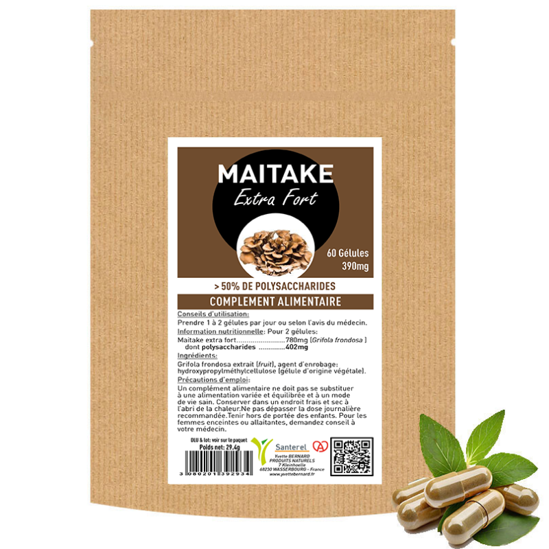 MAITAKE extra fort 60 GELULES 390MG - grifola frondosa - SANTEREL