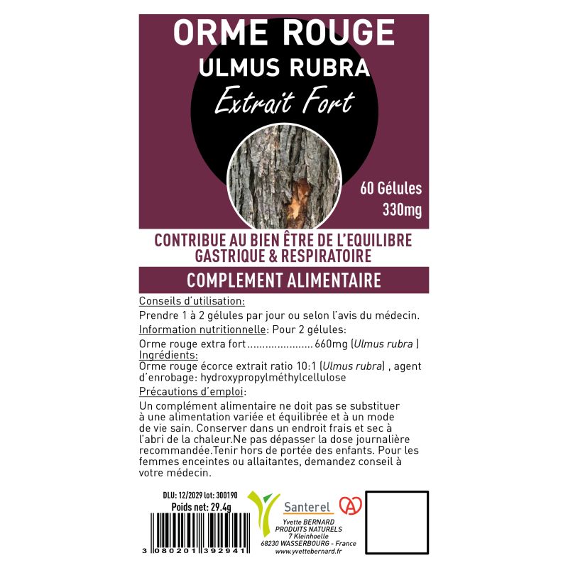 ORME ROUGE Ulmus rubra | Bienfaits | Au meilleur prix
