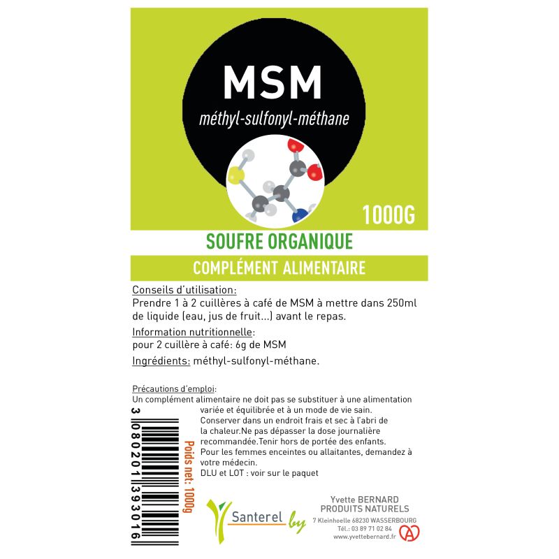 MSM | 100% PUR SOUFRE ORGANIQUE | Au meilleur prix