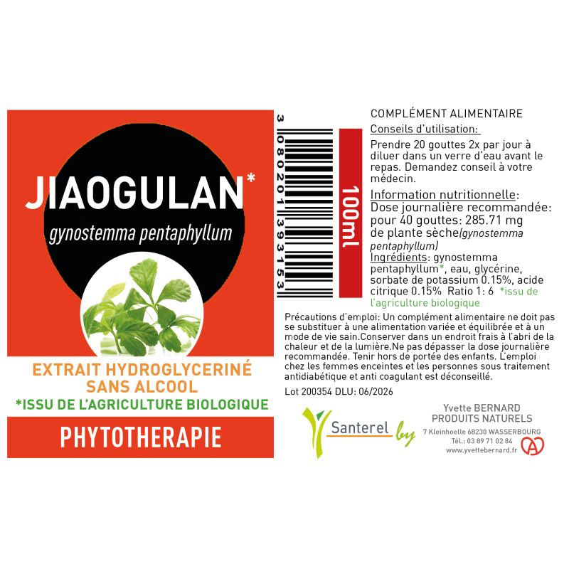 JIAOGULAN sans alcool | Bienfaits et posologie| Au meilleur prix