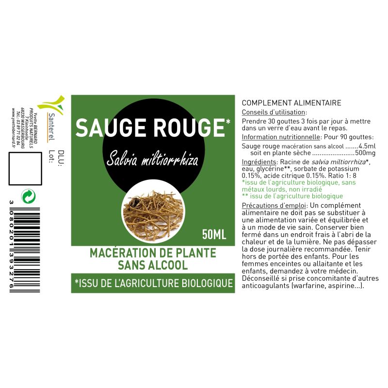 SAUGE ROUGE Dan sheng | Bienfaits | Au meilleur prix