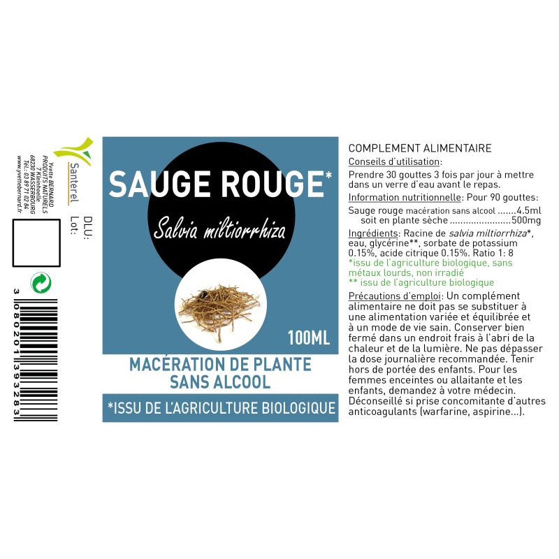 SAUGE ROUGE Dan sheng | Bienfaits | Au meilleur prix