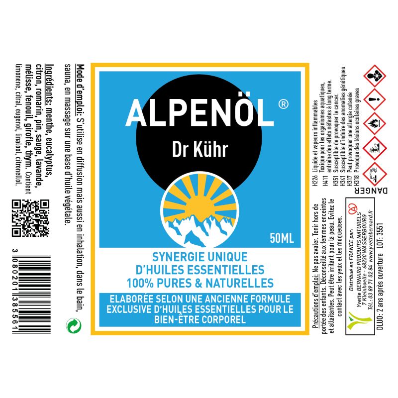 ALPENOL du Dr KUHR| Importateur exclusif en France| Au meilleur prix