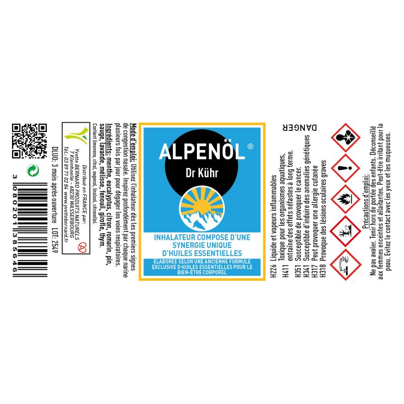👉 Alpenöl Inhalateur – Synergie de 11 huiles essentielles nomade