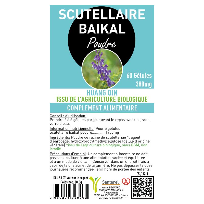 SCUTELLAIRE BAIKAL En gélules| HUANG QIN| Bienfaits et utilisation
