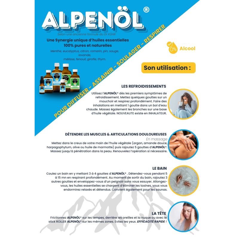 Alpenöl en spray – Synergie de 11 huiles essentielles naturelles