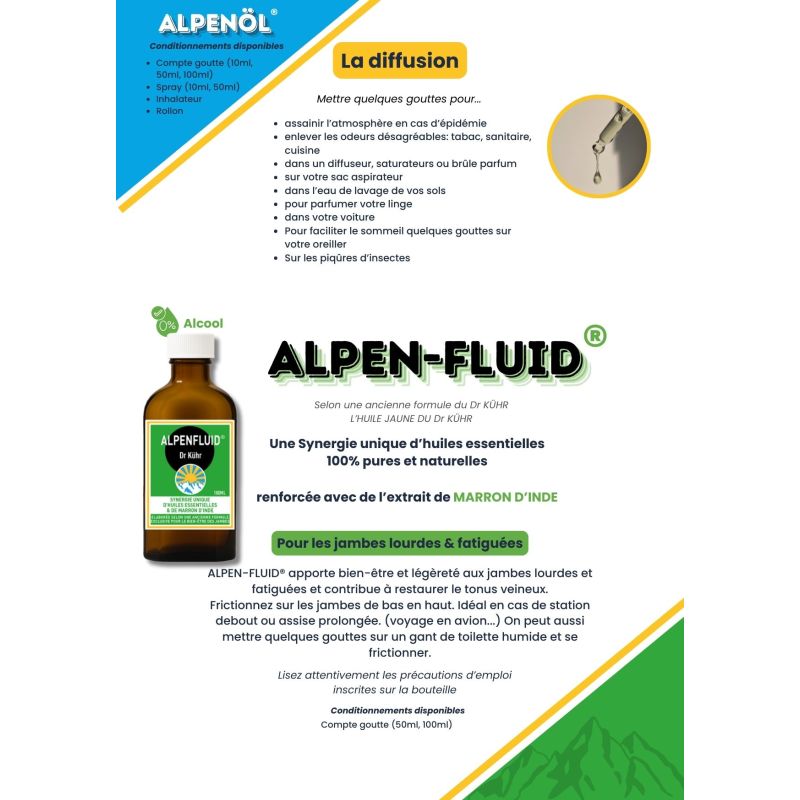 Alpenöl en spray – Synergie de 11 huiles essentielles naturelles