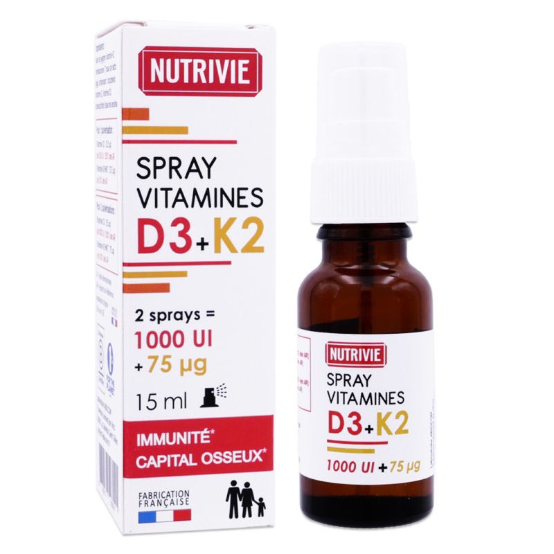 Vitamine D3 K2 SPRAY 1000ui | Au meilleur prix