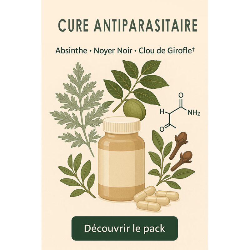 Protocole antiparasitaire d'après le DR CLARK : absinthe, noyer noir, girofle, arginine, ornitine