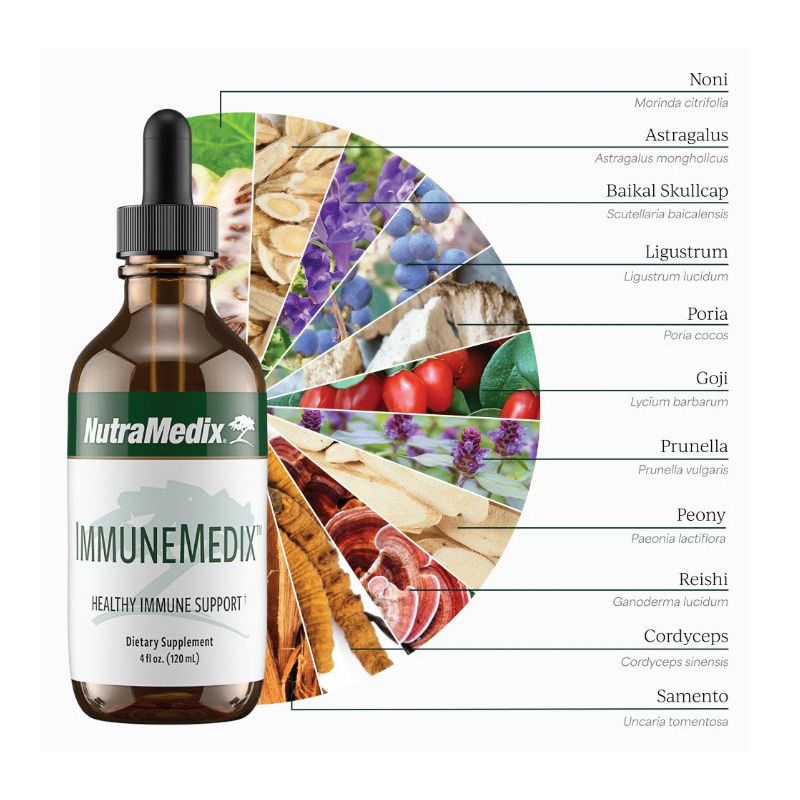 ImmuneMedix 120ml | 11 Plantes et Champignons | Nutramedix