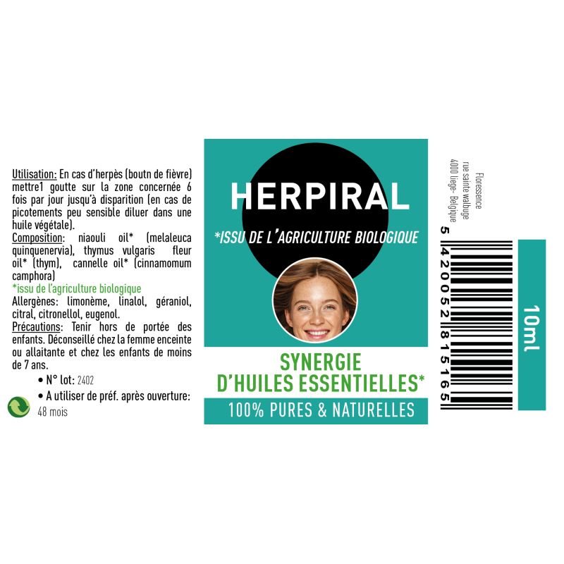 Huiles essentielles pour l'HERPES | Boutons de fièvre | Au meilleur prix