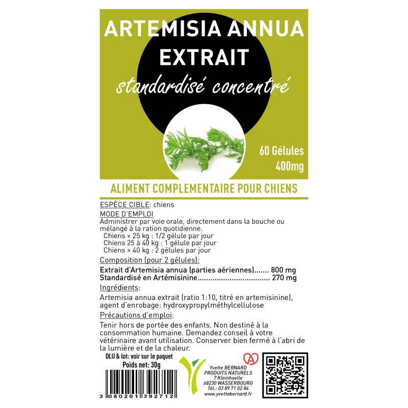 ARTEMISIA ANNUA extrait titré en ARTEMISININE |  Au meilleur prix