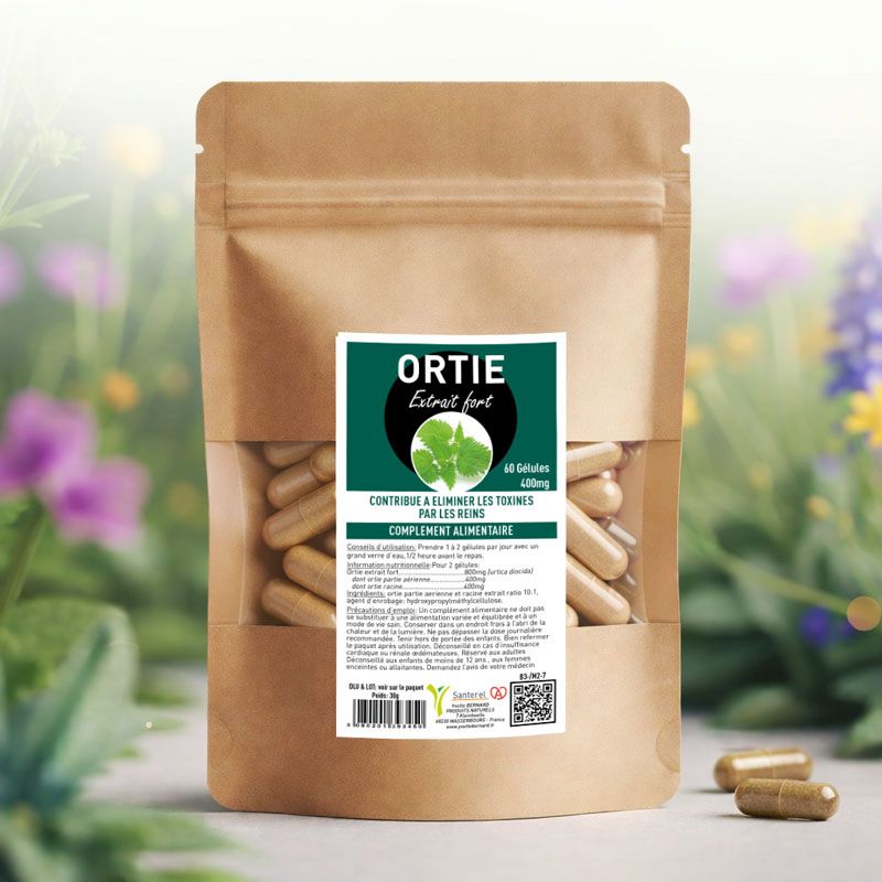ORTIE extrait fort 60 gélules 400mg - Urtica dioica - Santerel