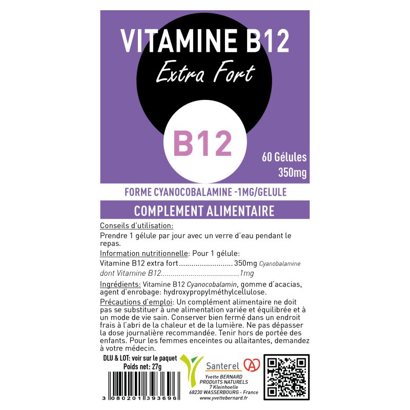 Vitamine B12 Extra Fort | Bienfaits | Au meilleur prix