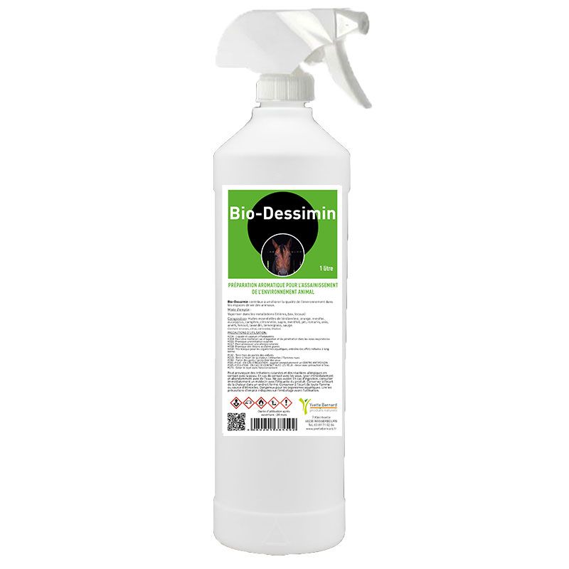 BIO DESSIMIN 1Litre - préparation aromatique pour l'environnement animal