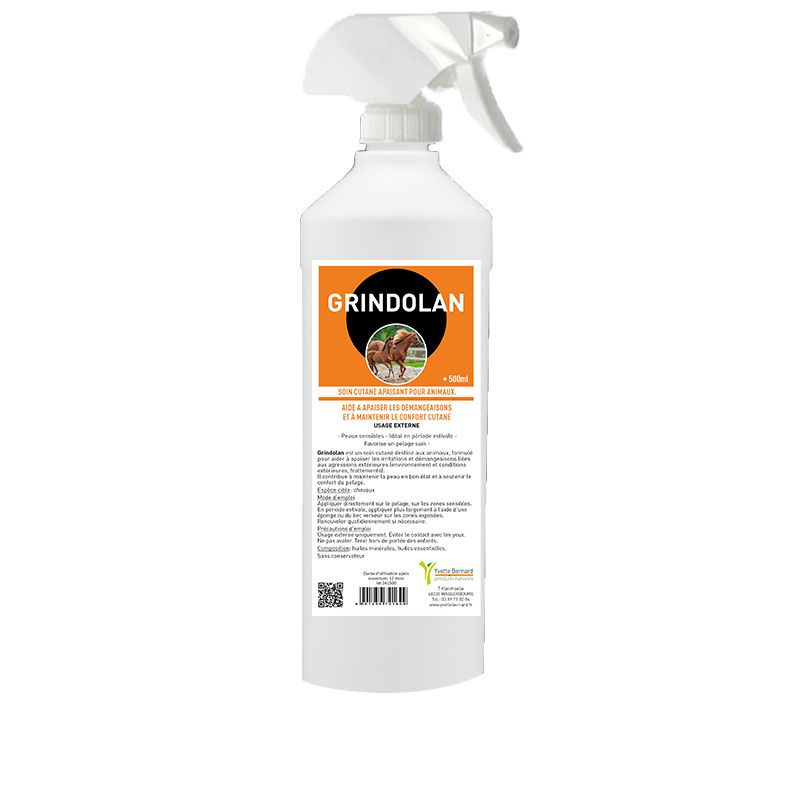 GRINDOLAN 500ml | le soin cutané apaisant pour le confort des chevaux