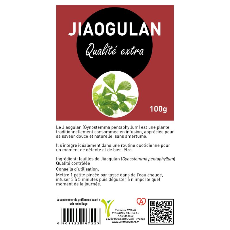 Infusion Jiaogulan 100g | Sans Pesticide Détecté | Testée
