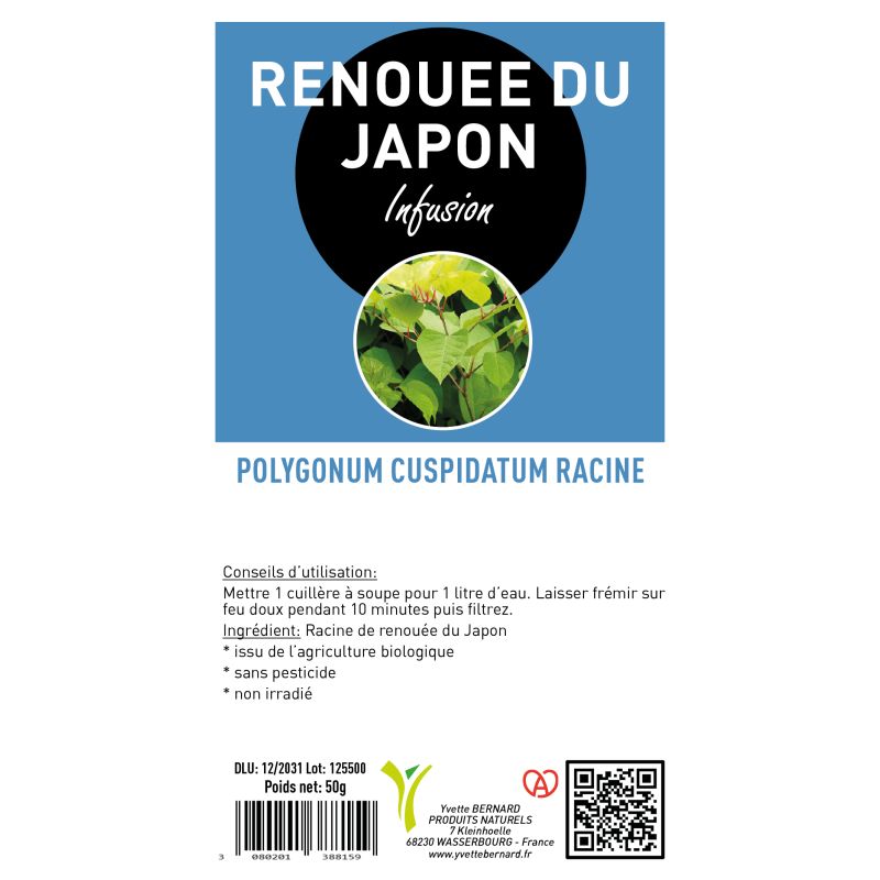 Infusion RENOUEE DU JAPON* racine - 50g - POLYGONUM CUSPIDATUM *Issu de l'agriculture biologique