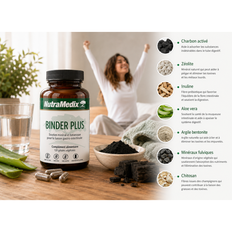 Binder Plus 120 gélules - NutraMedix