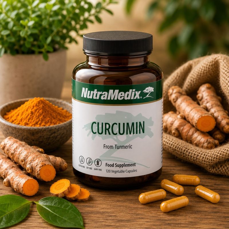 CURCUMIN issu du CURCUMA 120 capsules 500mg - NUTRAMEDIX formule brevetée Biosolve tm