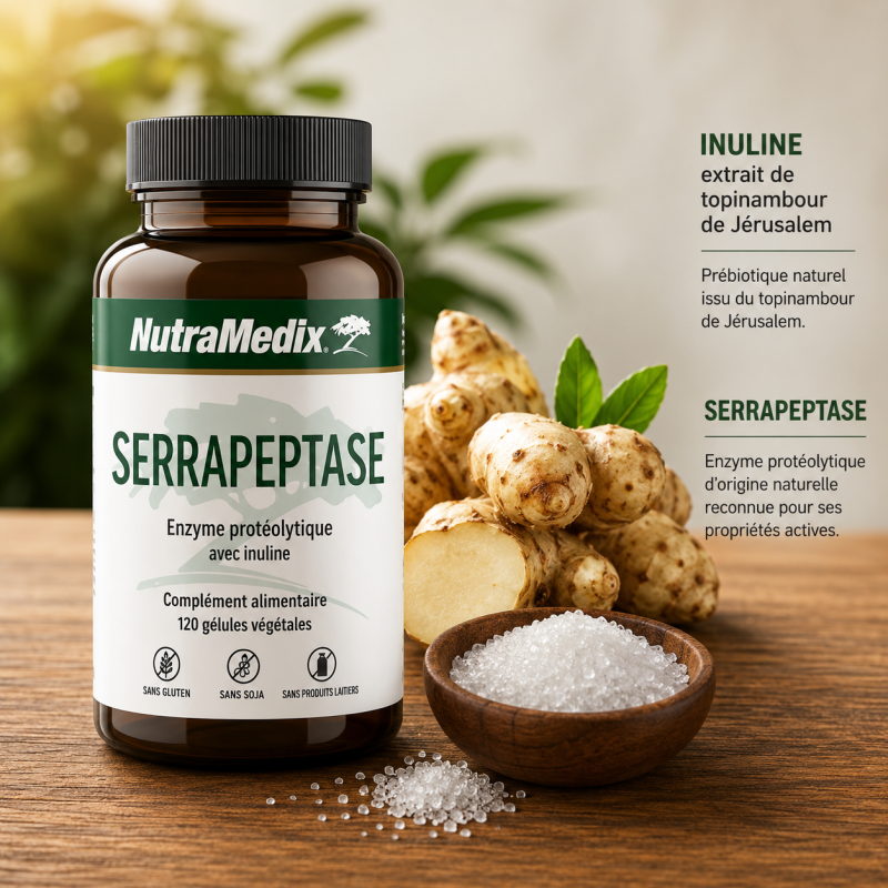 SERRAPEPTASE 500mg - Nutramedix -120 comprimés