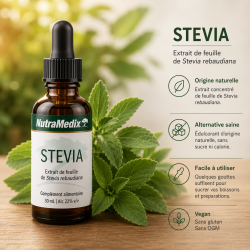 Stevia 30 ml – NutraMedix : douceur sans sucre & soutien métabolique
