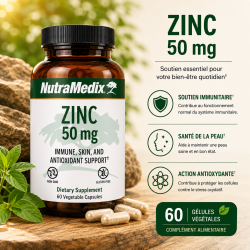 ZINC 50mg - 60 CAPSULES - Nutramedix