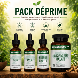 Pack DEPRIM'- Nutramedix - 1x Avea, 1x Burbur Pinella, 1x Ezov, 1x Magnésium Malate