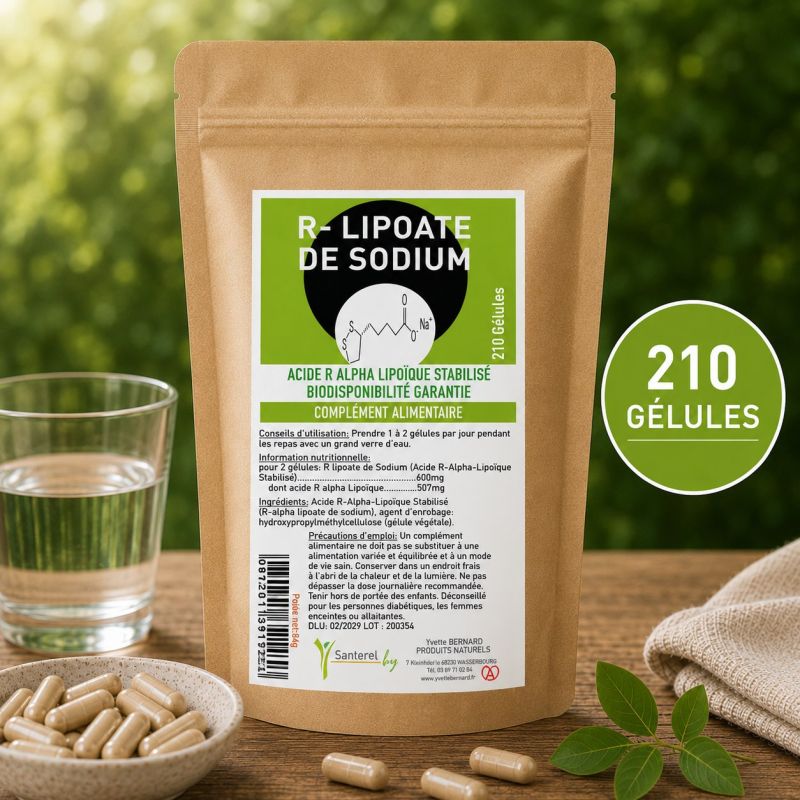 R LIPOATE DE SODIUM 210 GELULES 300MG - SANTEREL