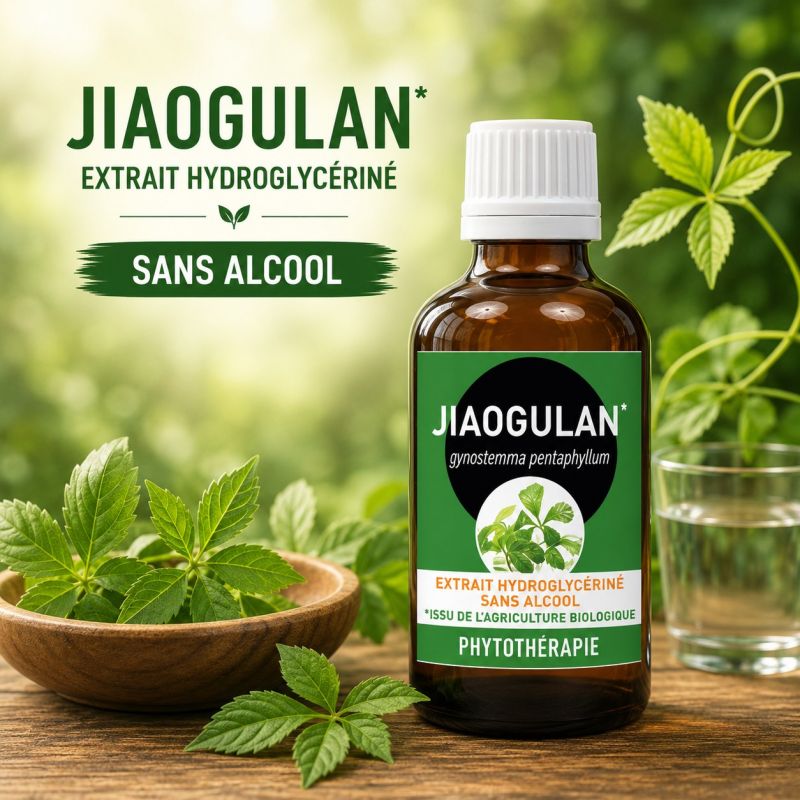 JIAOGULAN 50ML EXTRAIT DE PLANTE SANS ALCOOL - issu de l'agriculture biologique