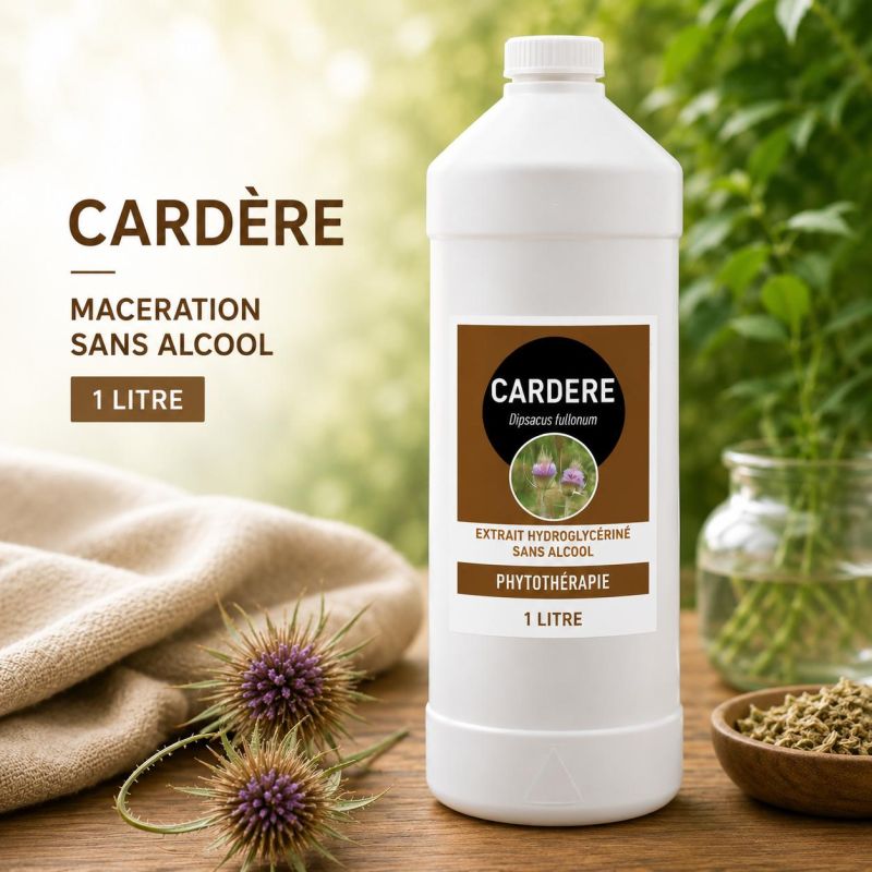 CARDERE 1 litre Macération SANS ALCOOL issu de l'agriculture biologique- Dipsacus fullonum - Santerel