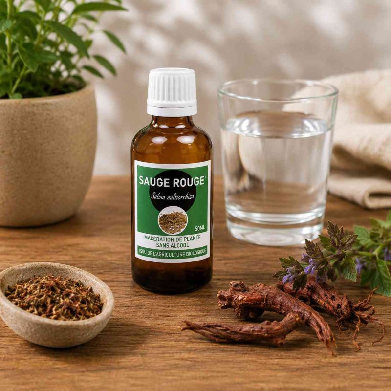 SAUGE ROUGE* MACERATION SANS ALCOOL 50ML Salvia miltiorrhiza- SANTEREL