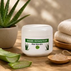 CREME / BAUME REPARATEUR A L'ALOE VERA 50% et Huiles essentielles sans pesticide - 50ML