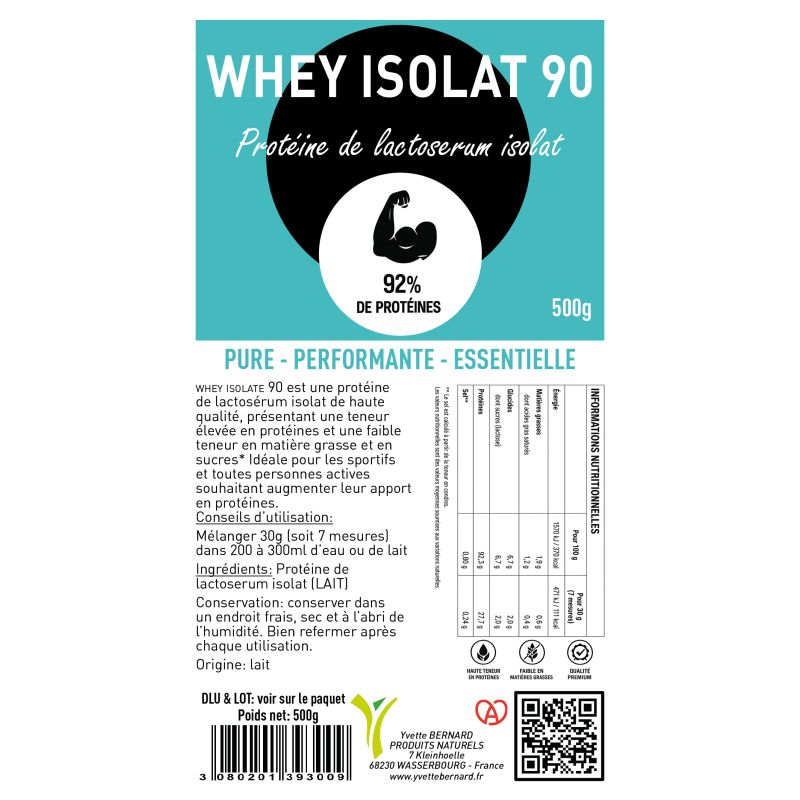 WHEY ISOLAT 90 | 92% de protéine | Au meilleur prix
