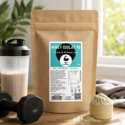 WHEY ISOLAT 90 500G - PROTEINE DE LACTOSERUM ISOLAT - 92% de proteine